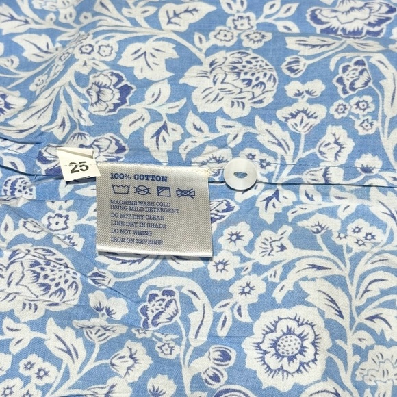 Pink City Prints Isabel Dress XS NWT Ornate Sky Blue Cotton Midi Smocked - Picture 8 of 13